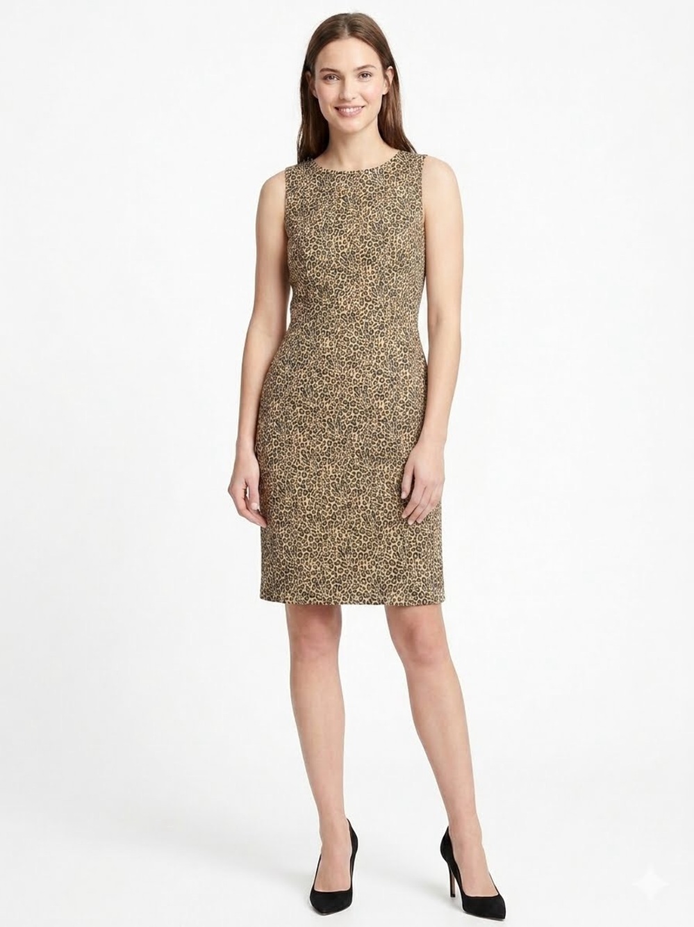 J. Crew Sleeveless Leopard-Print Sheath Dress